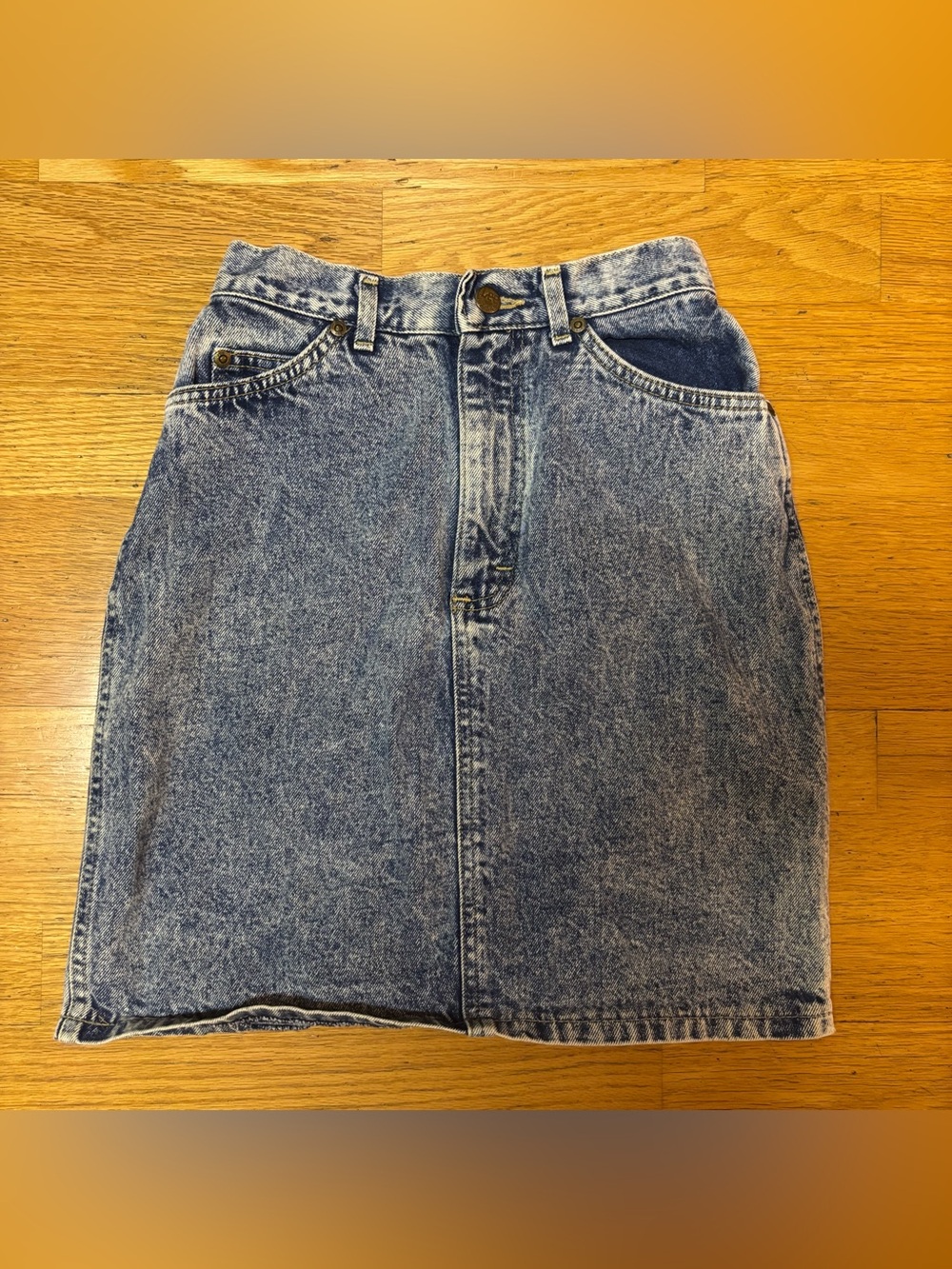 Vintage Lee Acid Washed Preppy Twee Coastal Coquette Western Boho Mini Skirt 7